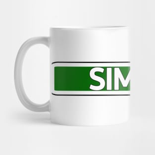 Simp St Street Sign Mug